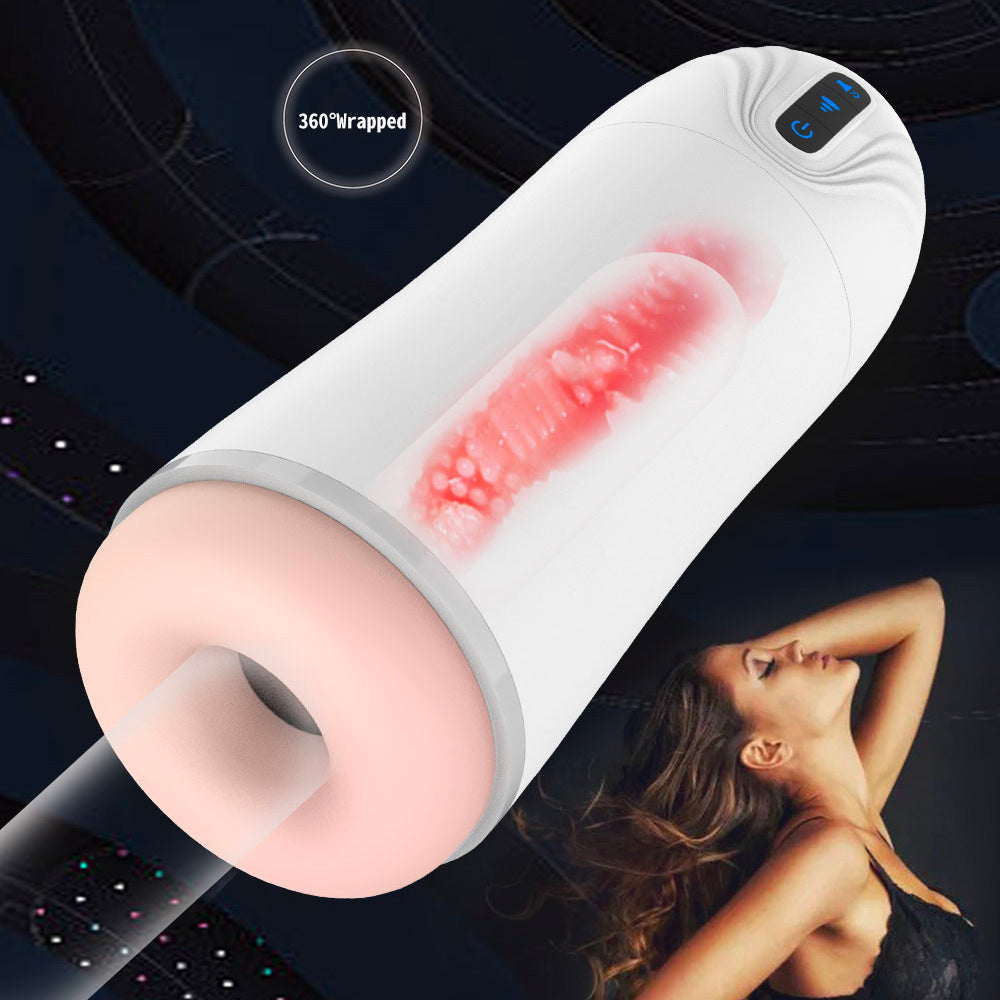 Snow Storm 10 Vibration 3 Sucking Male Stroker Cup 5.7 Inches Deepth Realistic Textured Pocket Vagina Pussy — product image 8