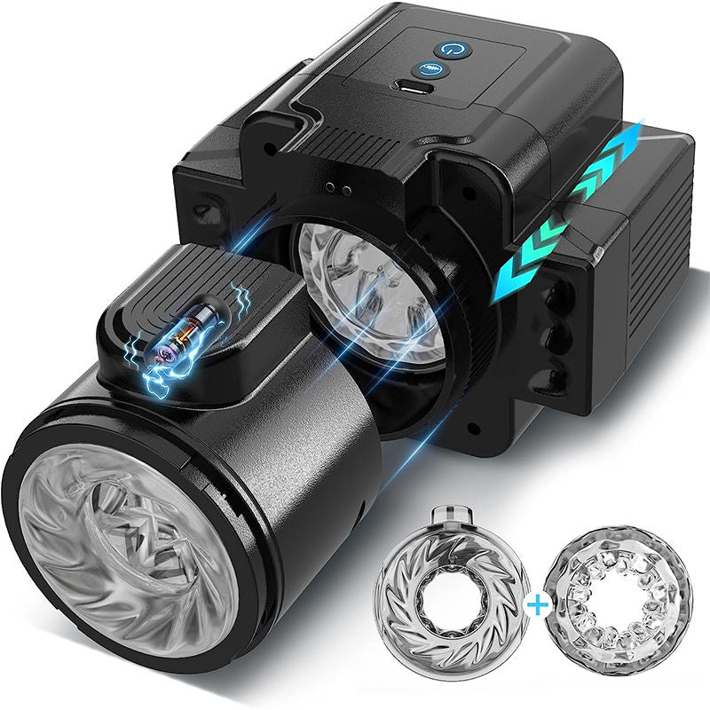 PleasureFlex Electric Camera Masturbation Cup with 7 Thrusting Rotating Male Vibrator — product image 13