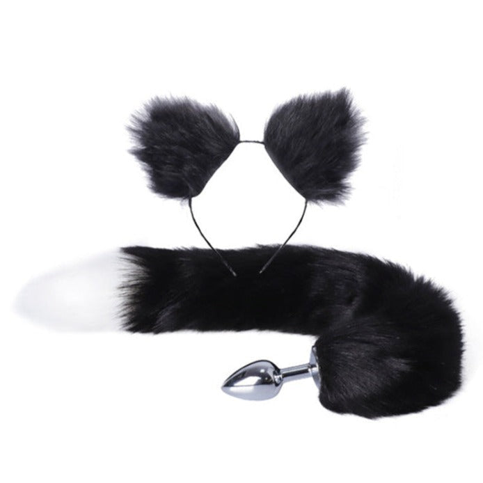 Butt Plug with Tail | Metal Butt Plug Anal Stimulation Toy – product view 2