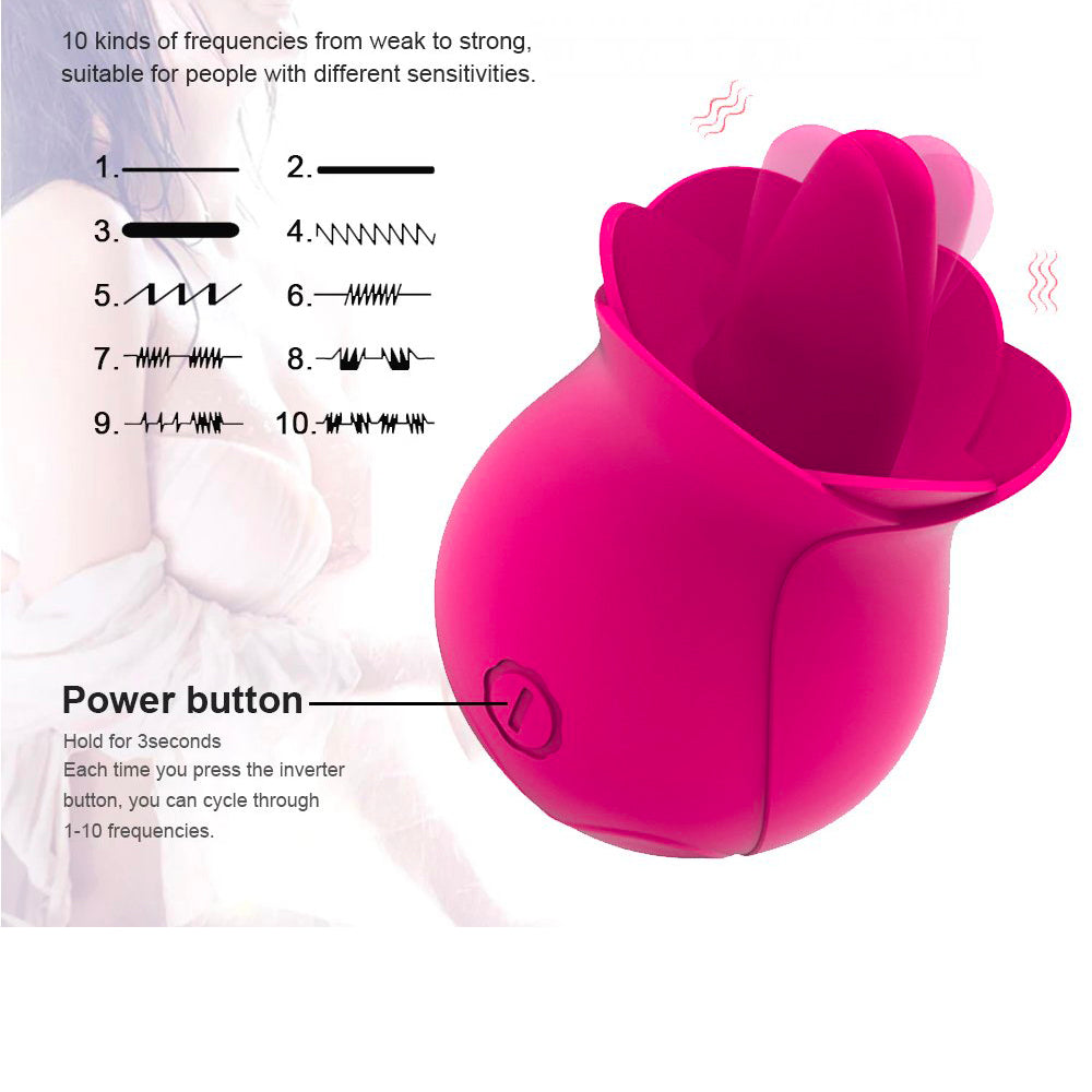 Tongue Licking Rose Toy Clit Sucking Massage Rose for Women – product view 8