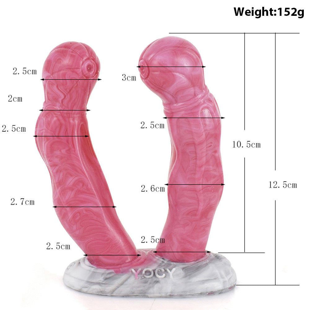 Double-Headed Simulated Silicone Special-Shaped Anal Plug Female Dildo – product view 8