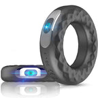 Silicone vibrating locking sperm ring male delayed masturbator – product view 7