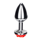 Rose Metal Butt Plug | Silver Small Anal Plug Sex – product view 4
