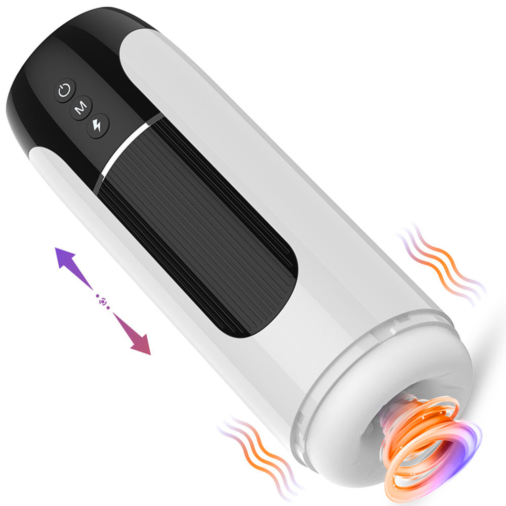 TurboVortex 7 Vibrating Telescoping Voice Male Masturbation Cup with Thrust Rotation Heating Function for Blowjob Toy — product image 10