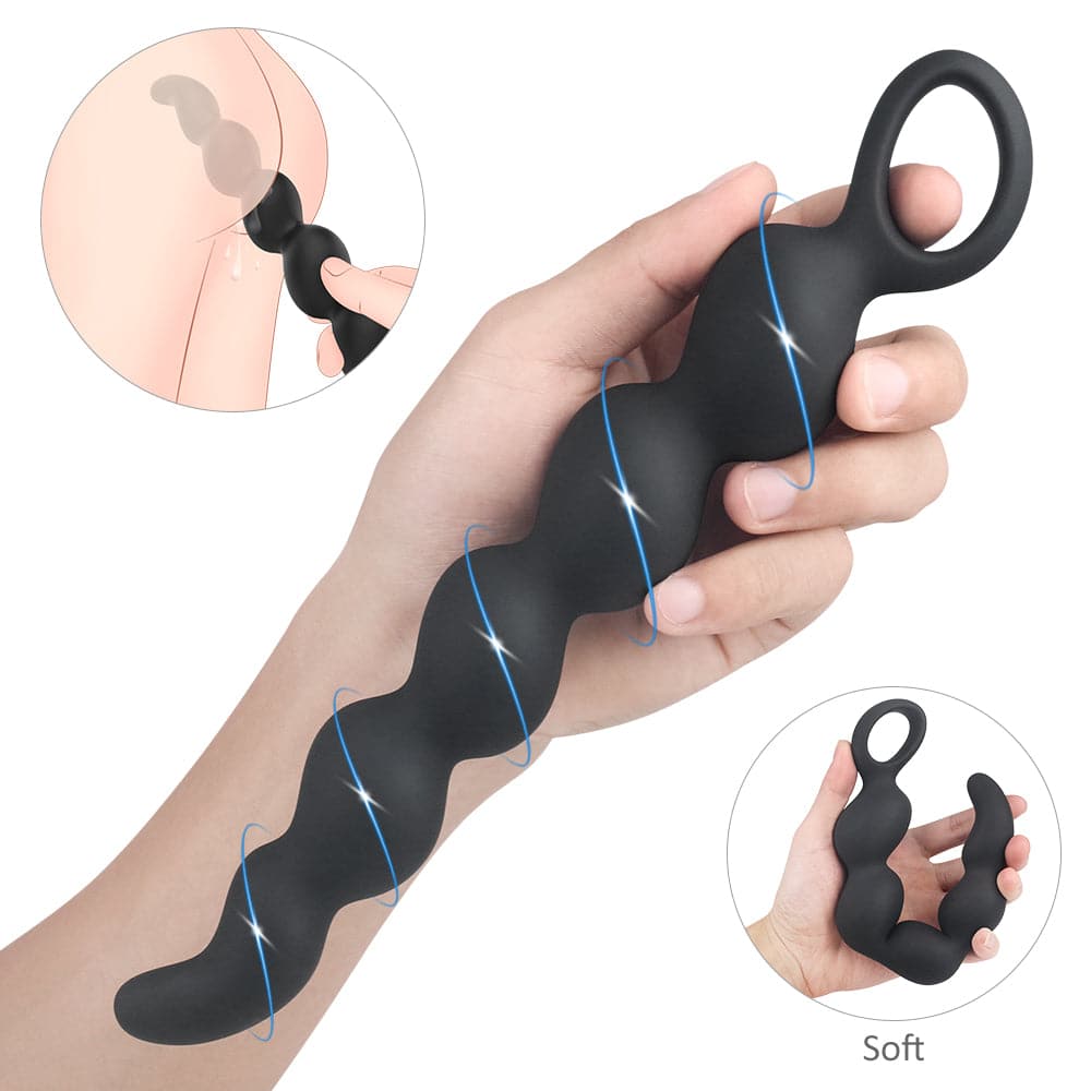 Extra Llong Vibrating Bead Butt Plug – product view 11