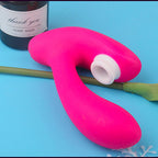 Sucking Vibrating Dildo - Female Vibrator with Vibrating Suction – product view 5