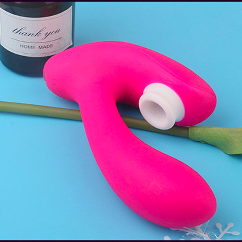 Sucking Vibrating Dildo - Female Vibrator with Vibrating Suction – product view 5
