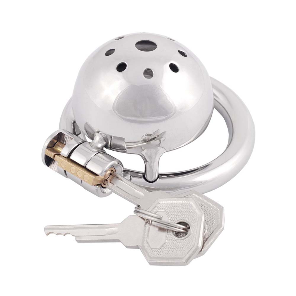 Men's Stainless Steel Chastity Lock – product view 3