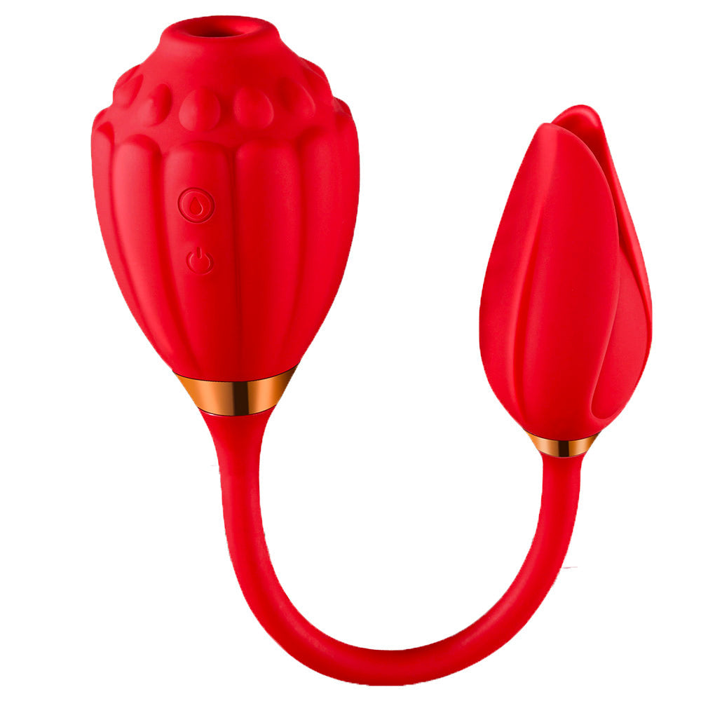 Red Rose Vibrator - 10 Frequency Vibrating Suction with Vibrating Egg – product view 7