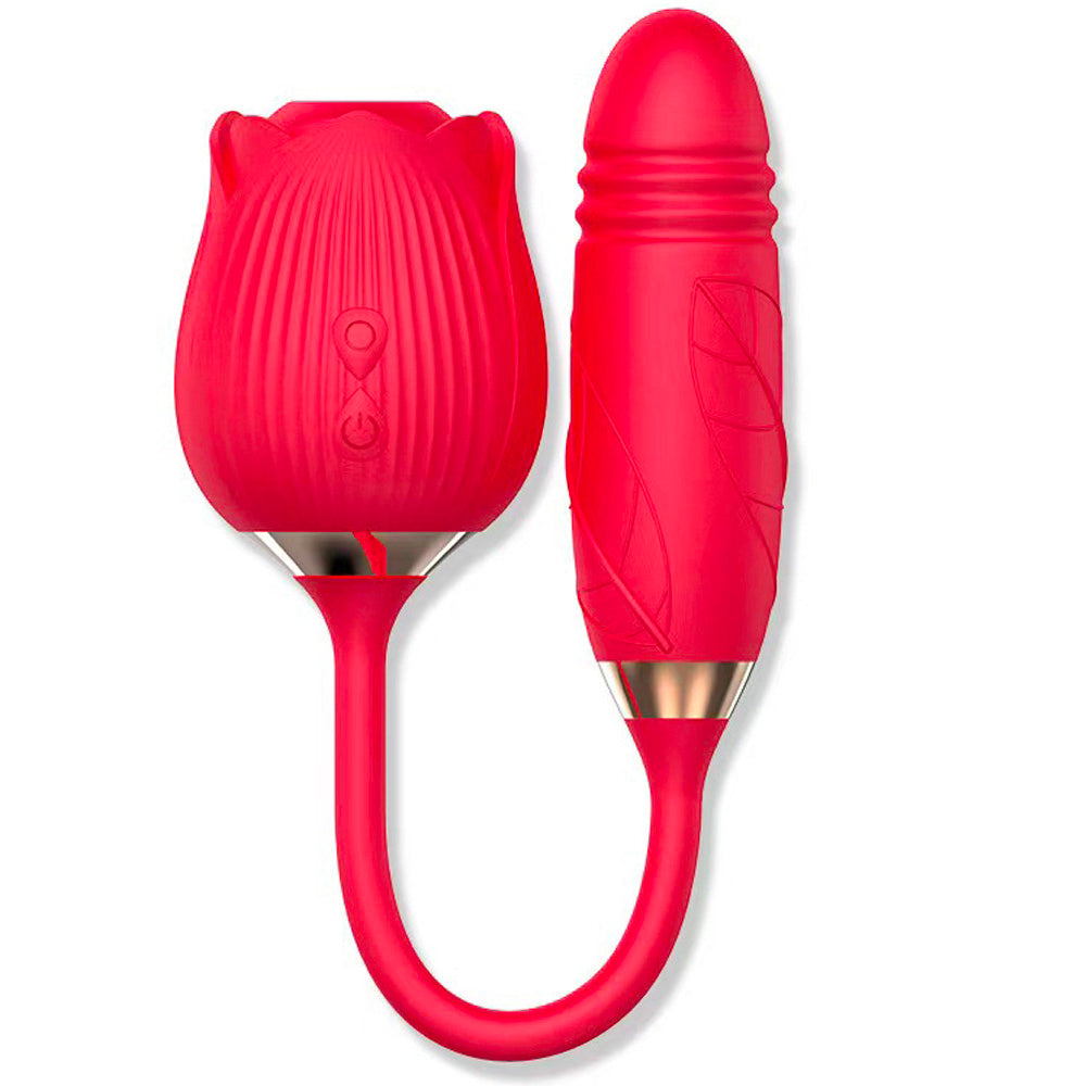 Rose Vibrator With Bullet Tongue – product view 7