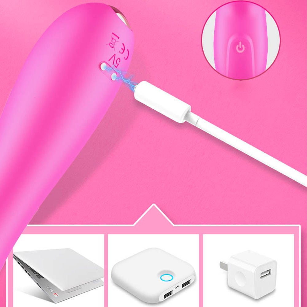 Tongue Licking Pink Dildo Electric Tongue Vibrator – product view 6