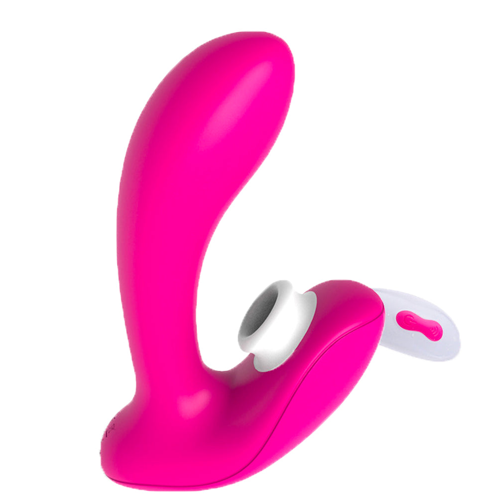 Sucking Vibrating Dildo - Female Vibrator with Vibrating Suction – product view 6