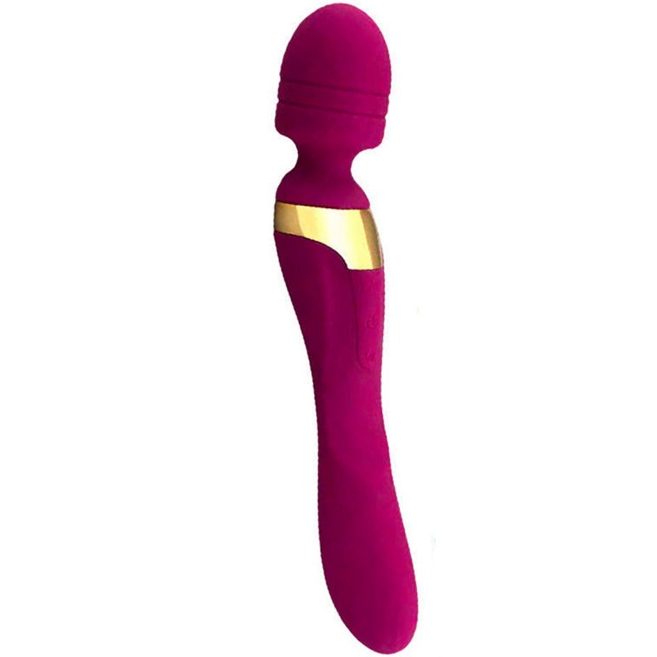 Double Head Magic Wand Rechargeable with Vibrating Dildos – product view 6