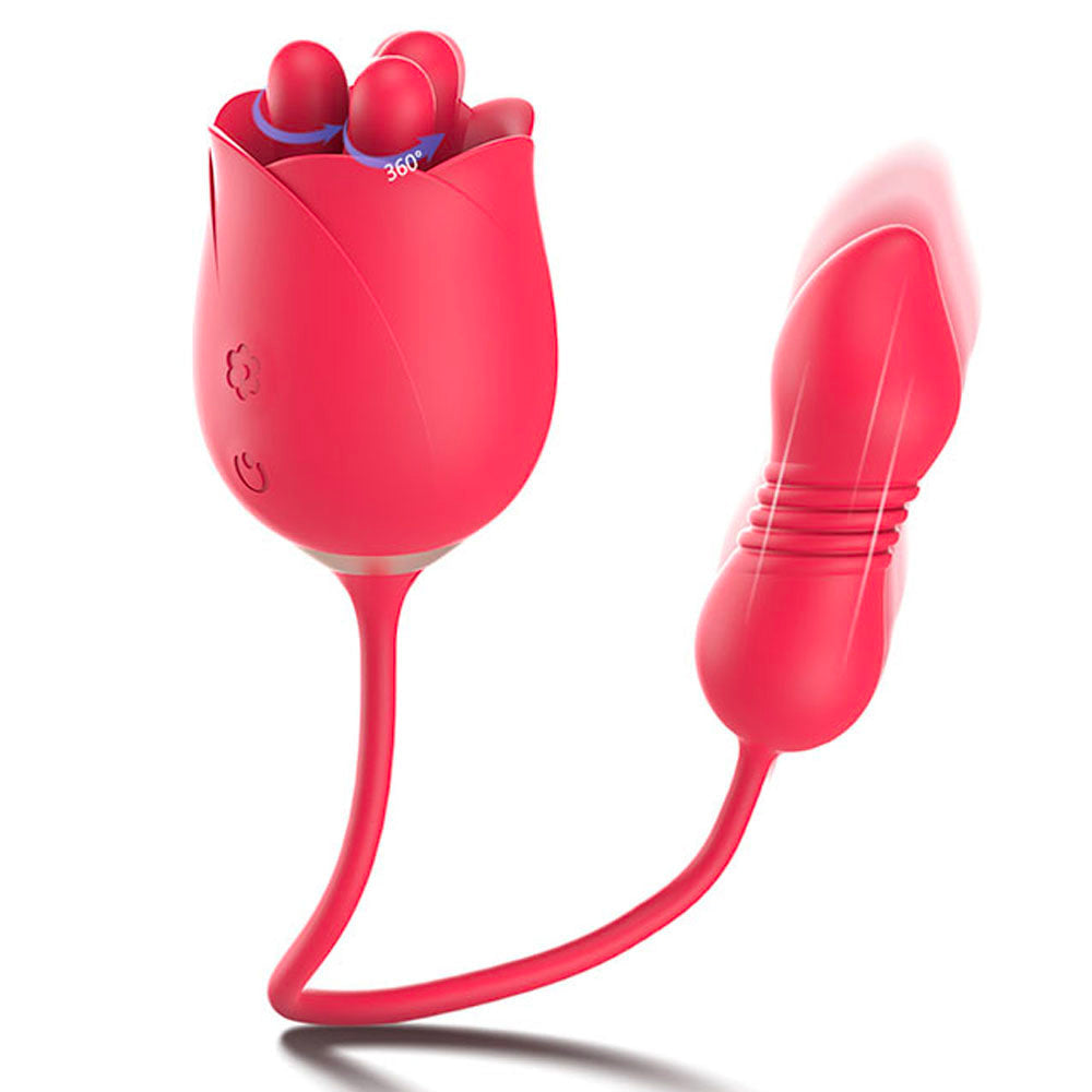Rose Immortal Flower Double Head Telescopic Masturbator – product view 9