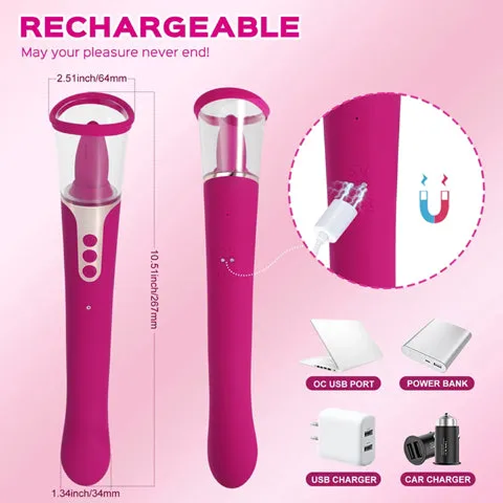 3 in 1 Clit Licking Sucking G Spot Vibrator – product view 7