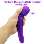Magnetic Magic Wand Rechargeable Silicone Vibrating Dildos – product view 5
