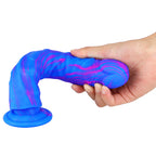 Blue Silicone Simulated Butt Plug Dildo – product view 6
