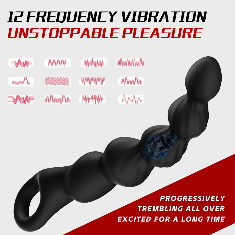 12 Vibrating Prostate Massage Ball Bead Anal Plug Back Court Masturbator – product view 5