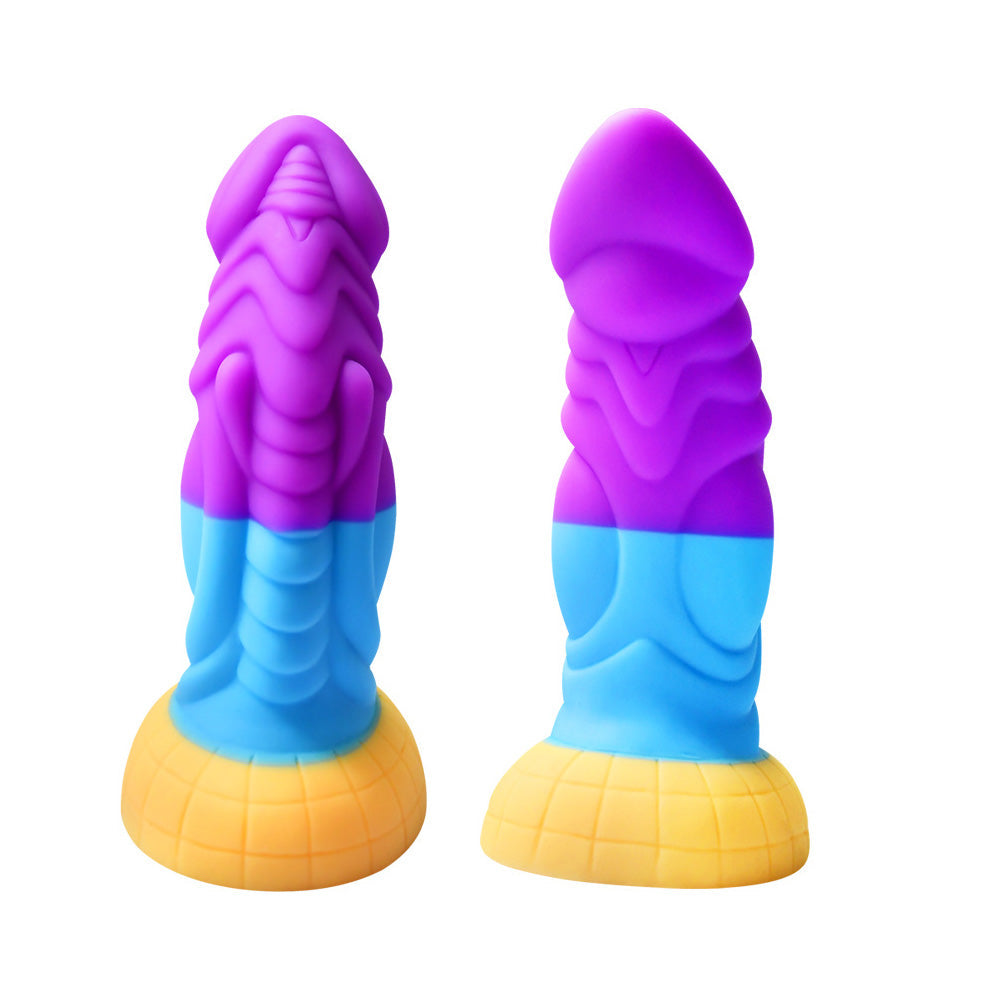 Thick Rainbow Dildo Heterosexual Fantasy Alien Dildo – product view 5