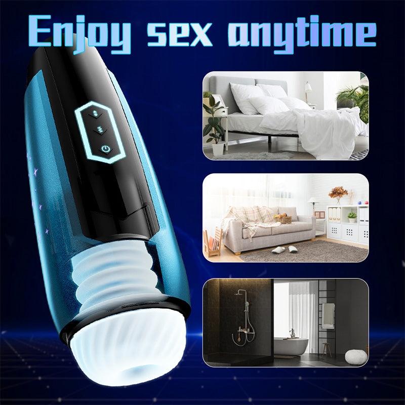 5 Frequency Telescopic Vibration Male Penis Exercise Male Stroker – product view 8