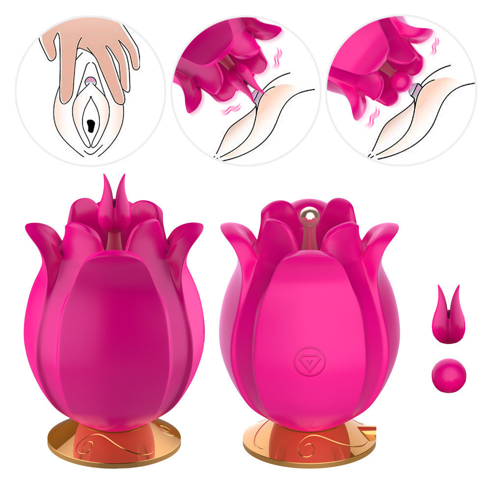 Rose Multi-Frequency Vibrating Egg Female Orgasm Masturbation Massager – product view 13