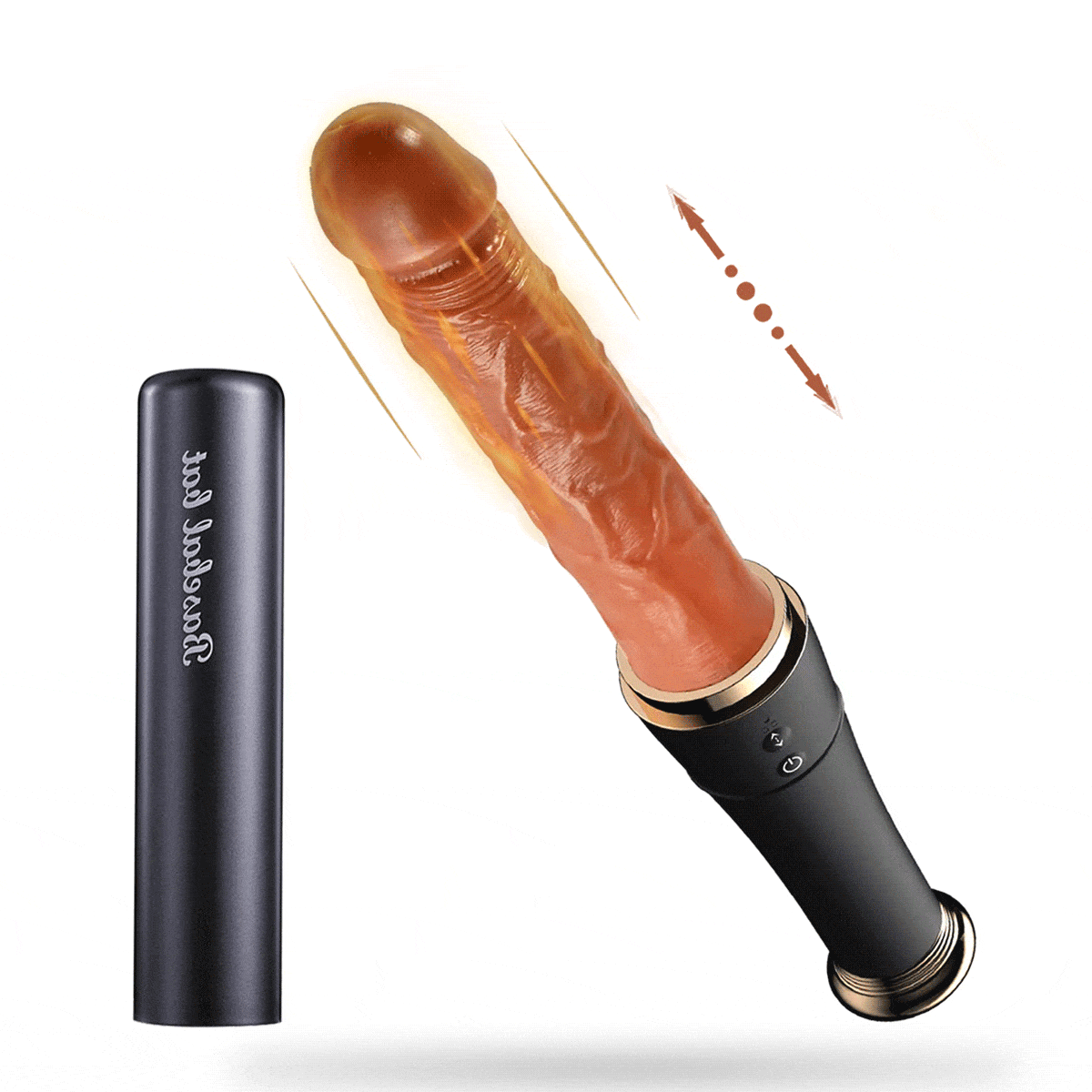 7.48 in Baseball - Automatic Telescopic Dildo With Tongue Licking And Heating Function
