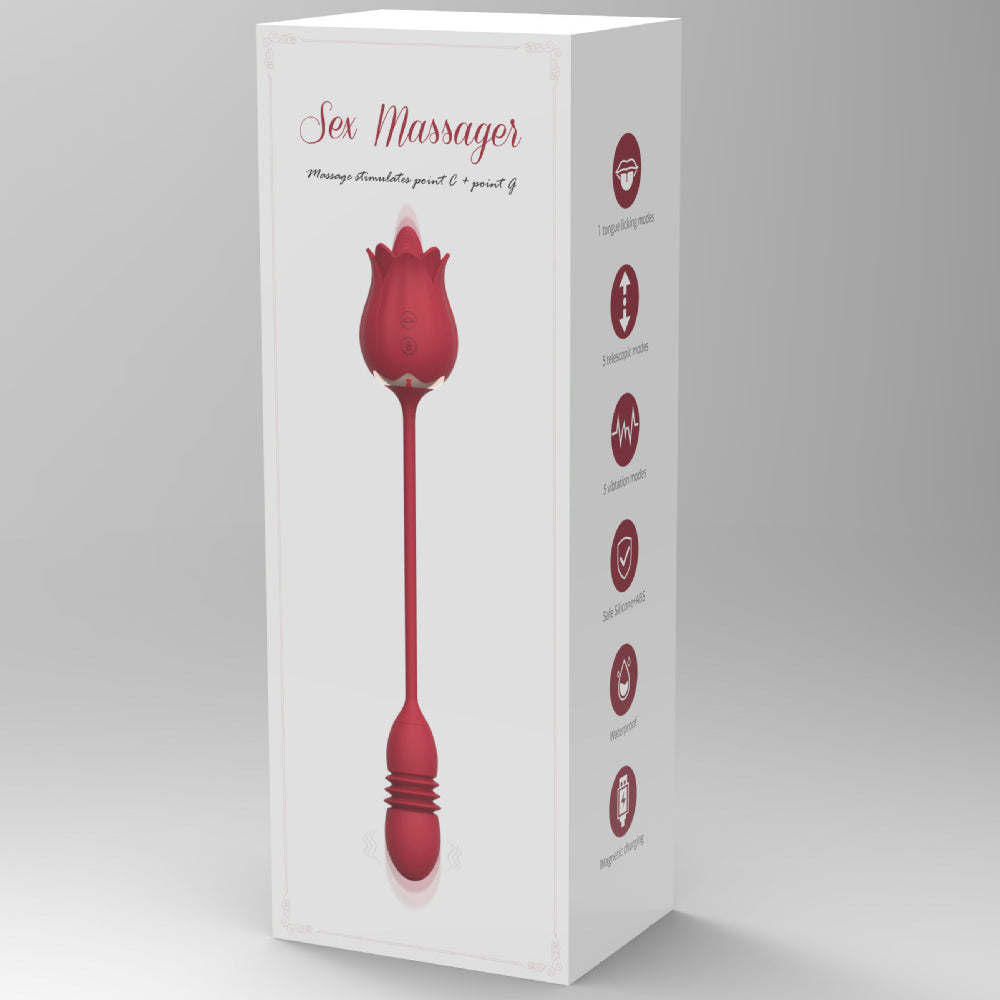 Rose Vibration Tongue Vibrator Egg Vibrator Thrusting Vibrator – product view 11