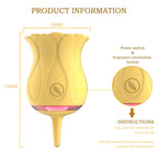 Rose Petal Vibrator Swirl Air Sucking and Teasing Clit Nipple Vibrator – product view 2