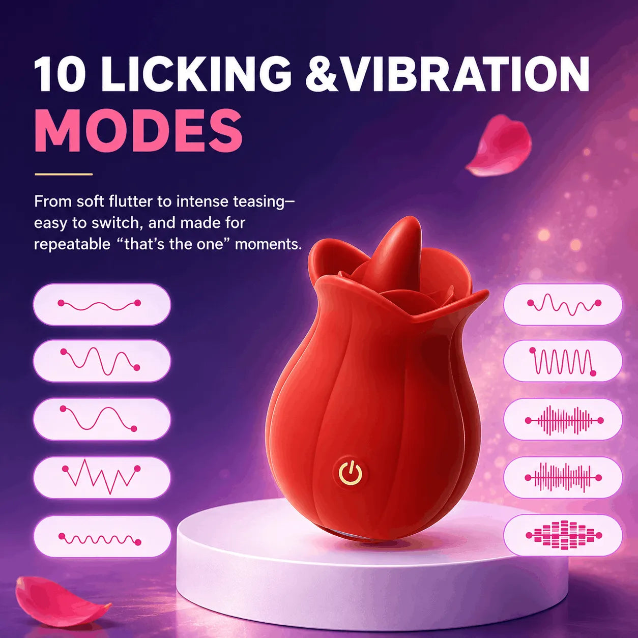 Realistic tongue licking modes