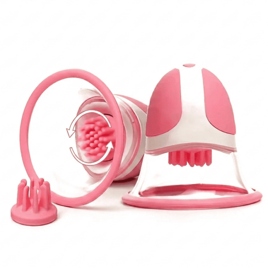 NipTwist Chest Suction Massager Set 10 Modes (2 Pcs) - rose suction vibrator featuring quiet, beginner friendly, suction