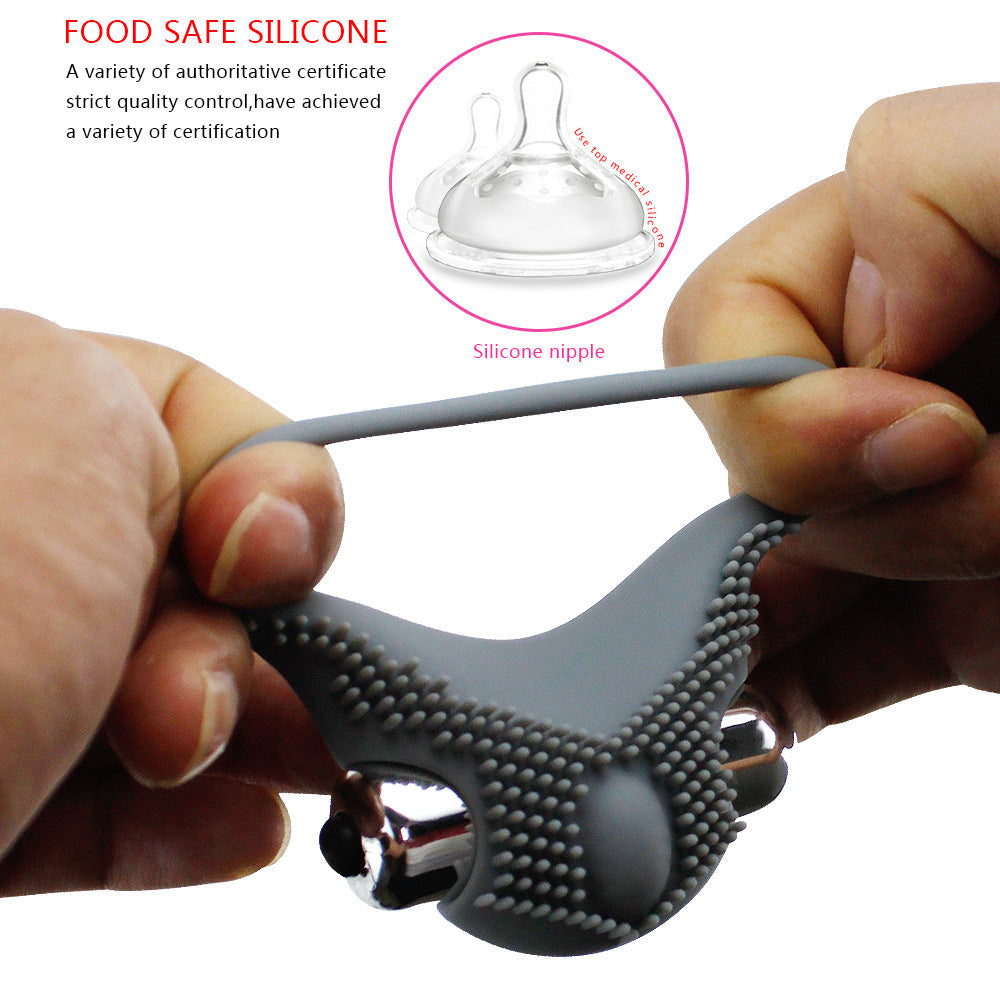 Men's Vibrating Particle Time-Delay Lock Ring – product view 2