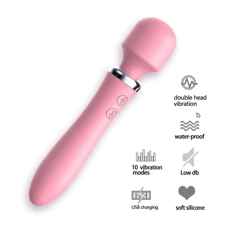 Double-Headed Vibrator Multi-Frequency Masturbator – product view 3