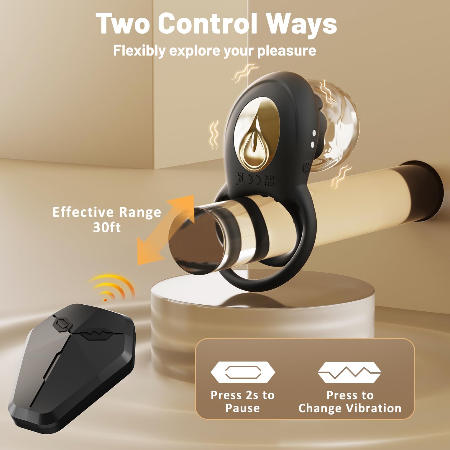 Rose Toy 2.0 Clit Stim & Vibrating Couples Cock Ring – product detail 6