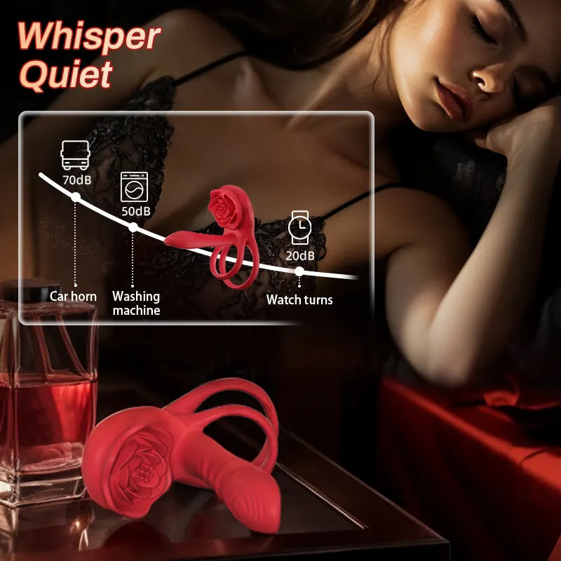 3-in-1 Rose G-Spot Vibrator Clit Stimulator & Penis Ring – product detail 6