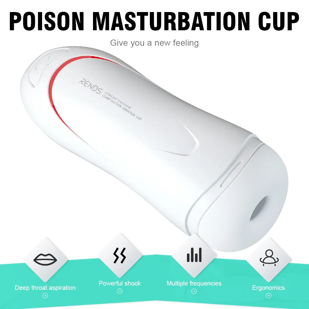 Rends Poison II Dual Motor Vibration Sucking Masturbation Cup Pleasure Realistic for Penis Stimulation — product image 2