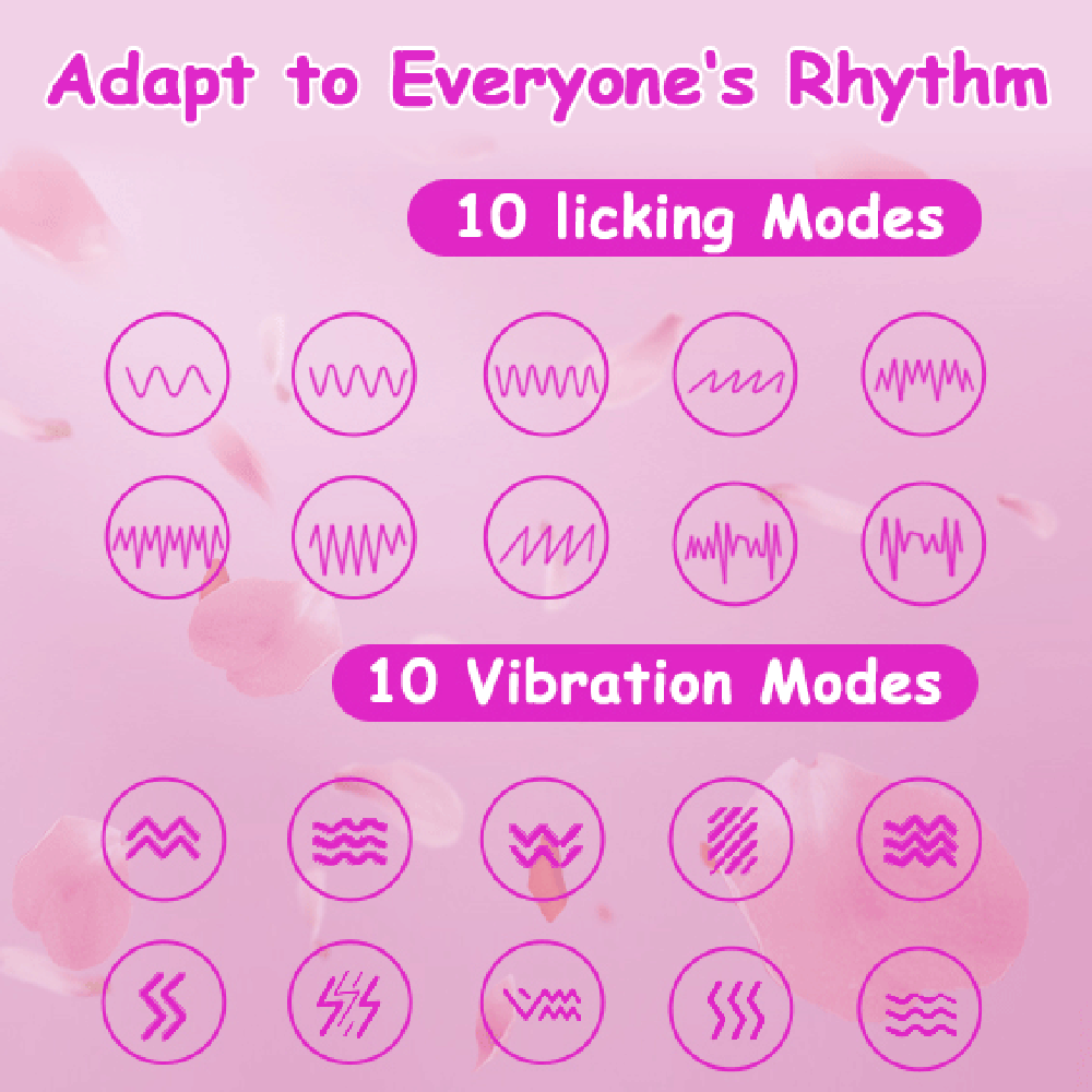 Rose Toy Vibrator For Women Clitoral Tongue Licking Vibrator