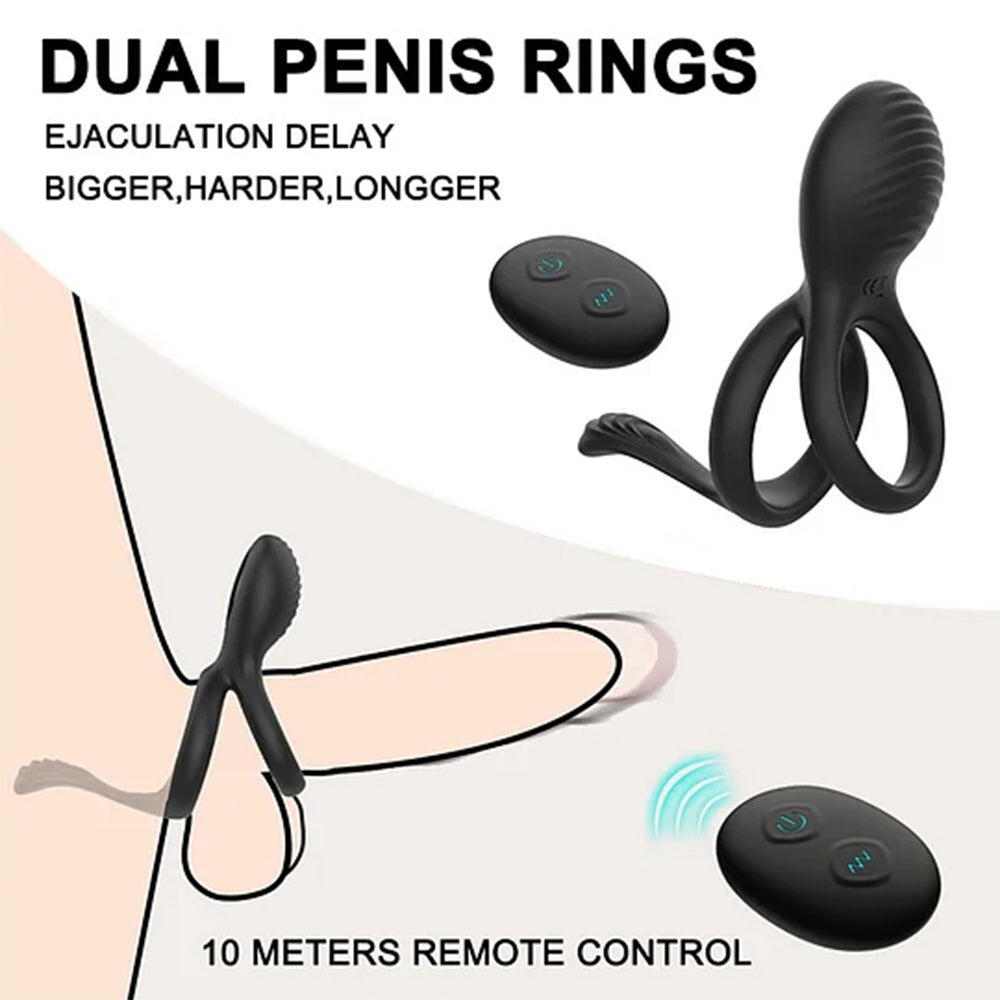Wireless Remote Control Vibrating Cock Ring and Clitoral Stimulator – product view 4