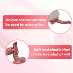 8.3 Inch Thickened Suction Silicone Dildo Free Bending Allovers Dildo