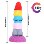 8 Inch Rainbow Dildo Silicone Best Suction Cup Allovers Dildo – product view 8