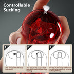 Red Eagle 10 Vibrations Air Pressure Sucking Electric Male Stroker Transparent Soft for Penis Stimulation – product view 7