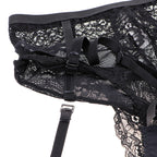 High Waist Sexy Transparent Lace Panties Garter Belt – product view 8