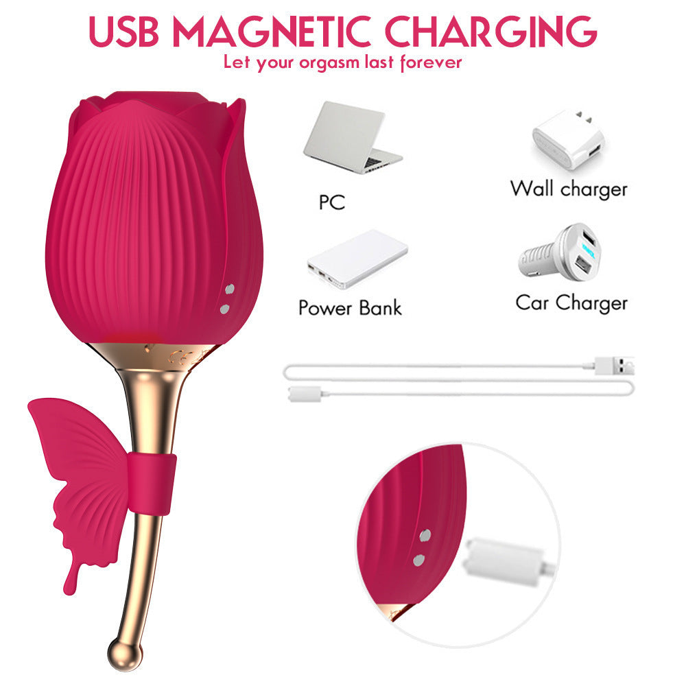 Rose Vibrator Vibrating Suction Automatic Masturbator for Women – product view 7