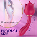 2 In 1 Rose Tongue Licking Female Vibrator – product view 7