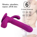 Suction Cup Rabbit Dildo Vibrator with Rotating Thrusting Remote Control – product view 3