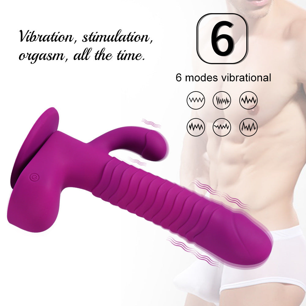 Suction Cup Rabbit Dildo Vibrator with Rotating Thrusting Remote Control – product view 3