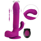 Suction Cup Rabbit Dildo Vibrator with Rotating Thrusting Remote Control – product view 2