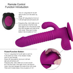 Suction Cup Rabbit Dildo Vibrator with Rotating Thrusting Remote Control – product view 5