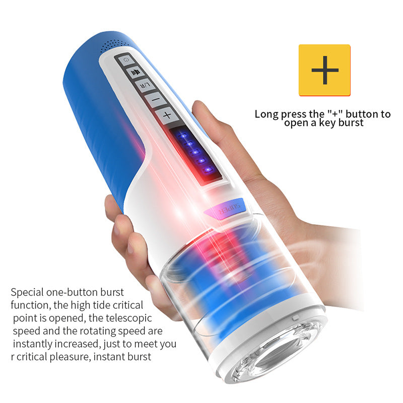 Leten 6 Scenes 5-Speeds & Frequency Rotating Telescopic Male Stroker – product view 6
