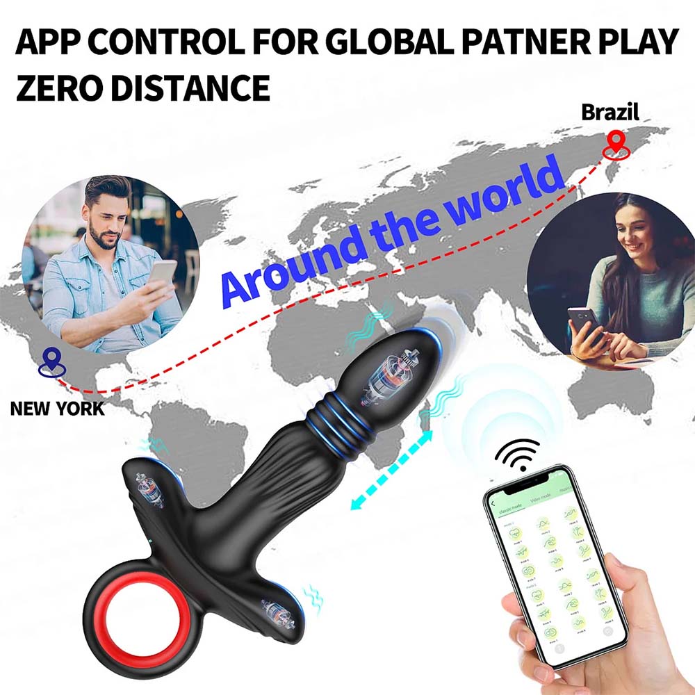 Wireless & APP Remote Control Thrusting Vibration Prostate Massager – product view 8