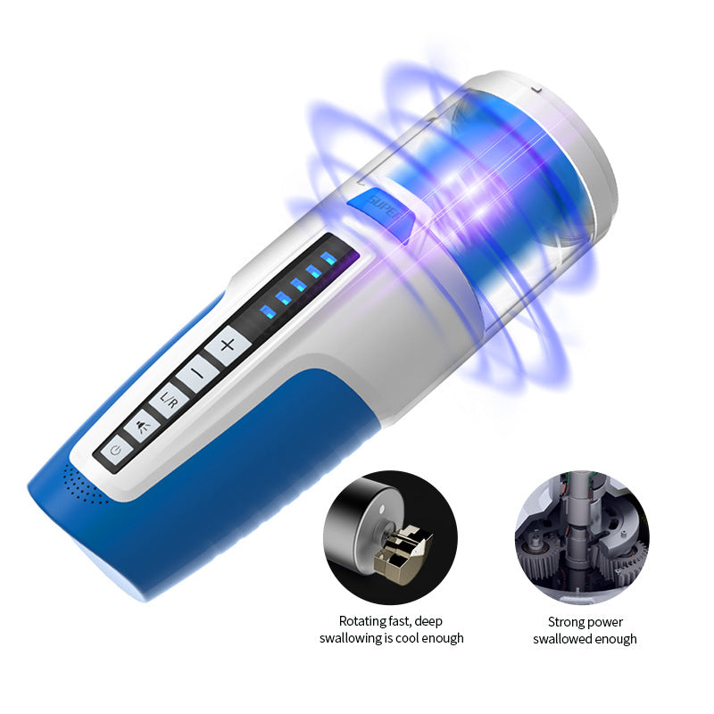 Leten 6 Scenes 5-Speeds & Frequency Rotating Telescopic Male Stroker – product view 9